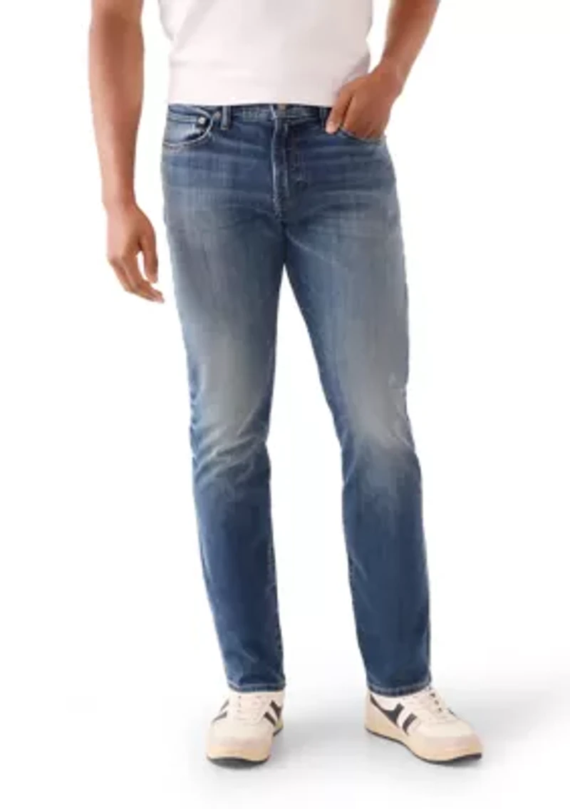 Athletic Straight Leg Denim Pants