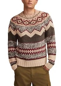 Men's Fair Isle Crew Neck Sweater