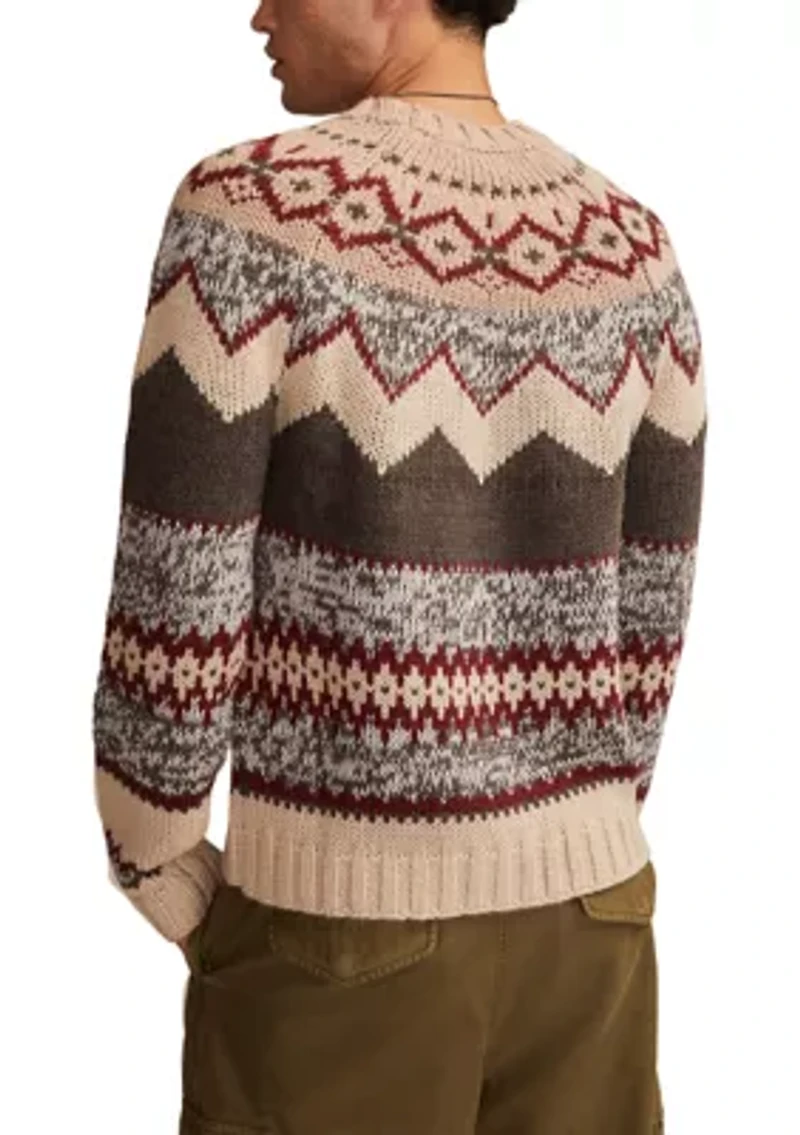 Men's Fair Isle Crew Neck Sweater