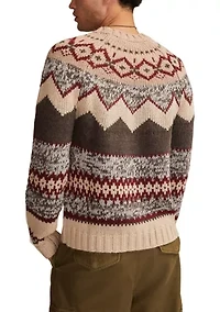 Men's Fair Isle Crew Neck Sweater
