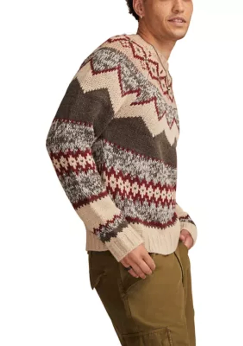 Men's Fair Isle Crew Neck Sweater