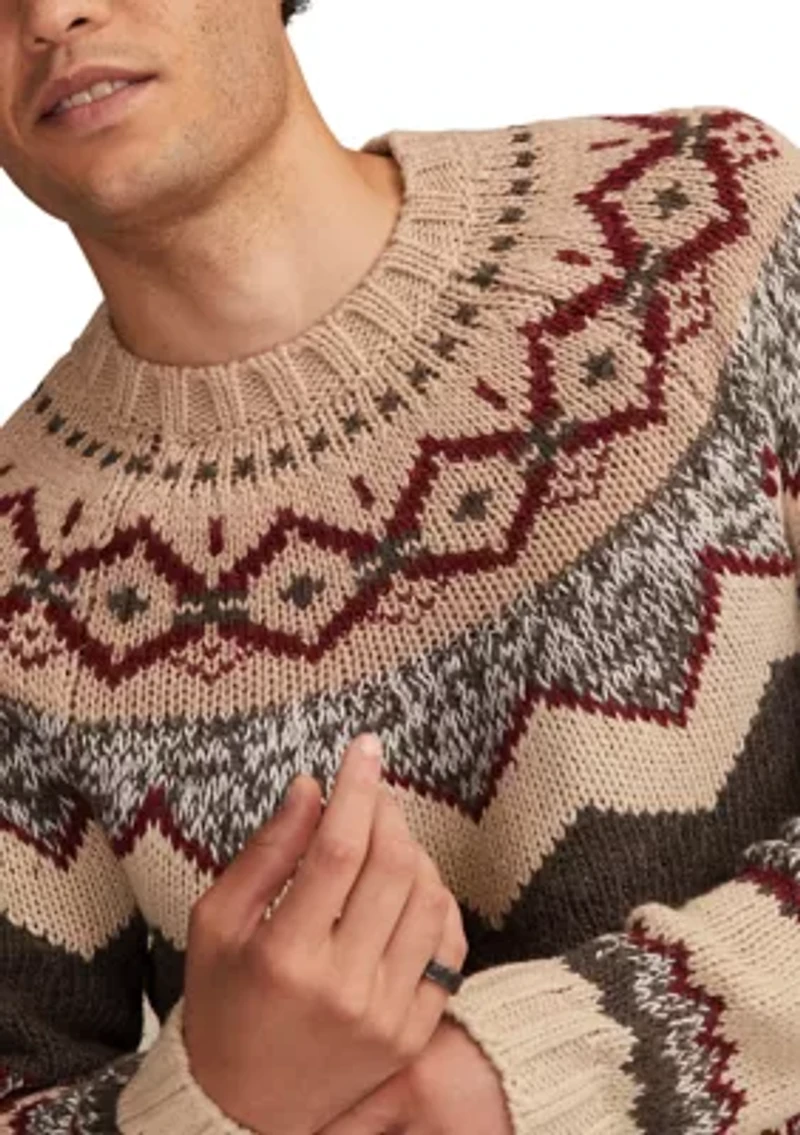 Men's Fair Isle Crew Neck Sweater
