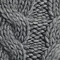 Men's Cable Knit Striped Crew Neck Sweater