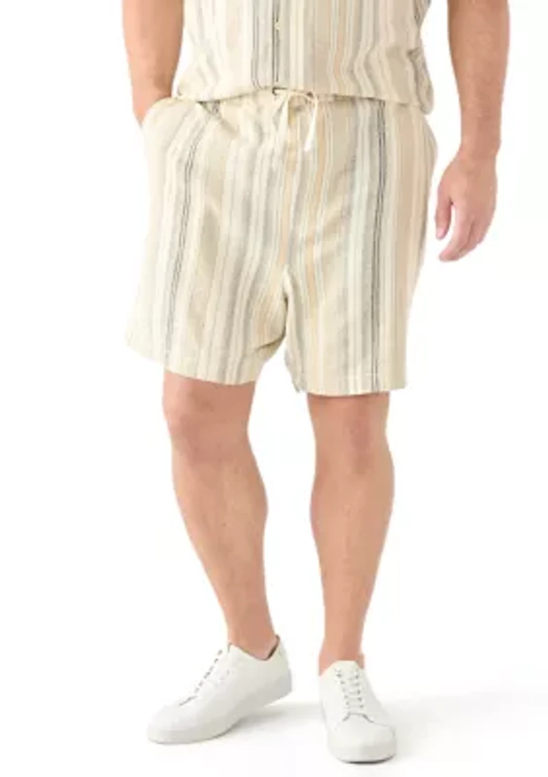 Big & Tall Striped Pull On Shorts