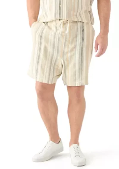 Big & Tall Striped Pull On Shorts
