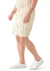 Big & Tall Striped Pull On Shorts