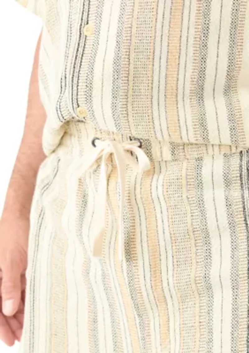 Big & Tall Striped Pull On Shorts