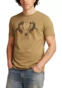 Ram Skull Graphic T-Shirt