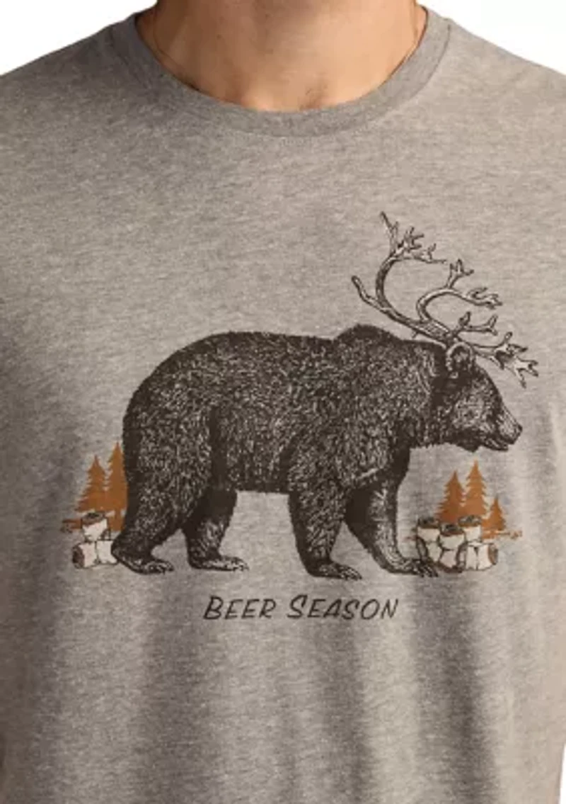 Men's Beer Bear Graphic T-Shirt