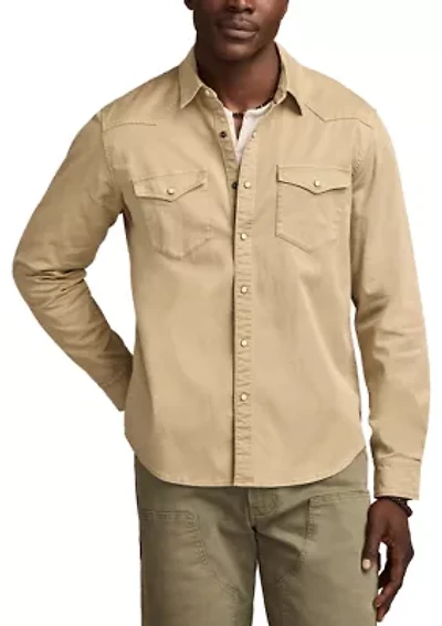 Long Sleeve Twill Western Shirt