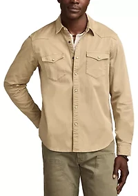 Long Sleeve Twill Western Shirt