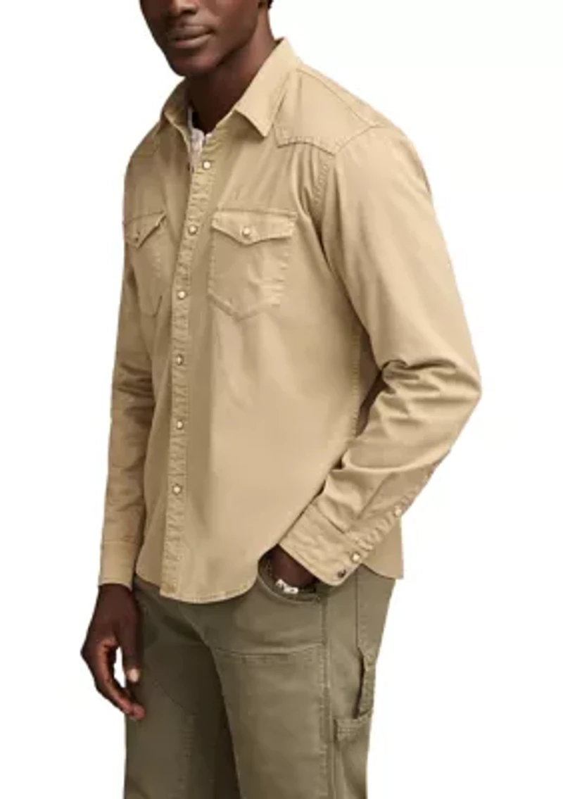 Long Sleeve Twill Western Shirt