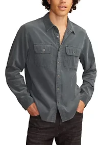 Long Sleeve Corduroy Utility Shirt