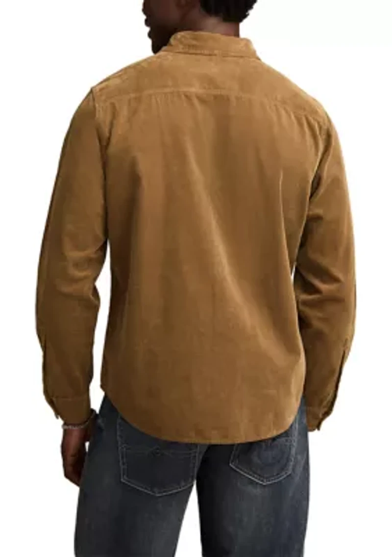Long Sleeve Corduroy Utility Shirt