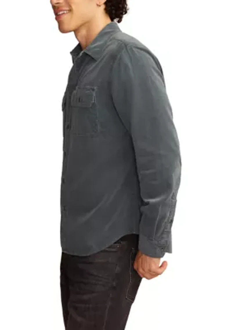 Long Sleeve Corduroy Utility Shirt