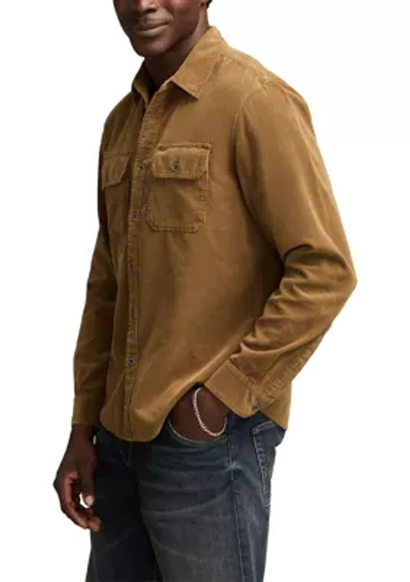 Long Sleeve Corduroy Utility Shirt