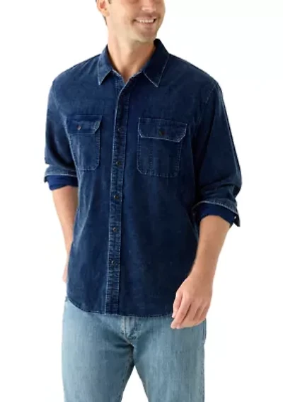 Indigo Corduroy Utility Shirt