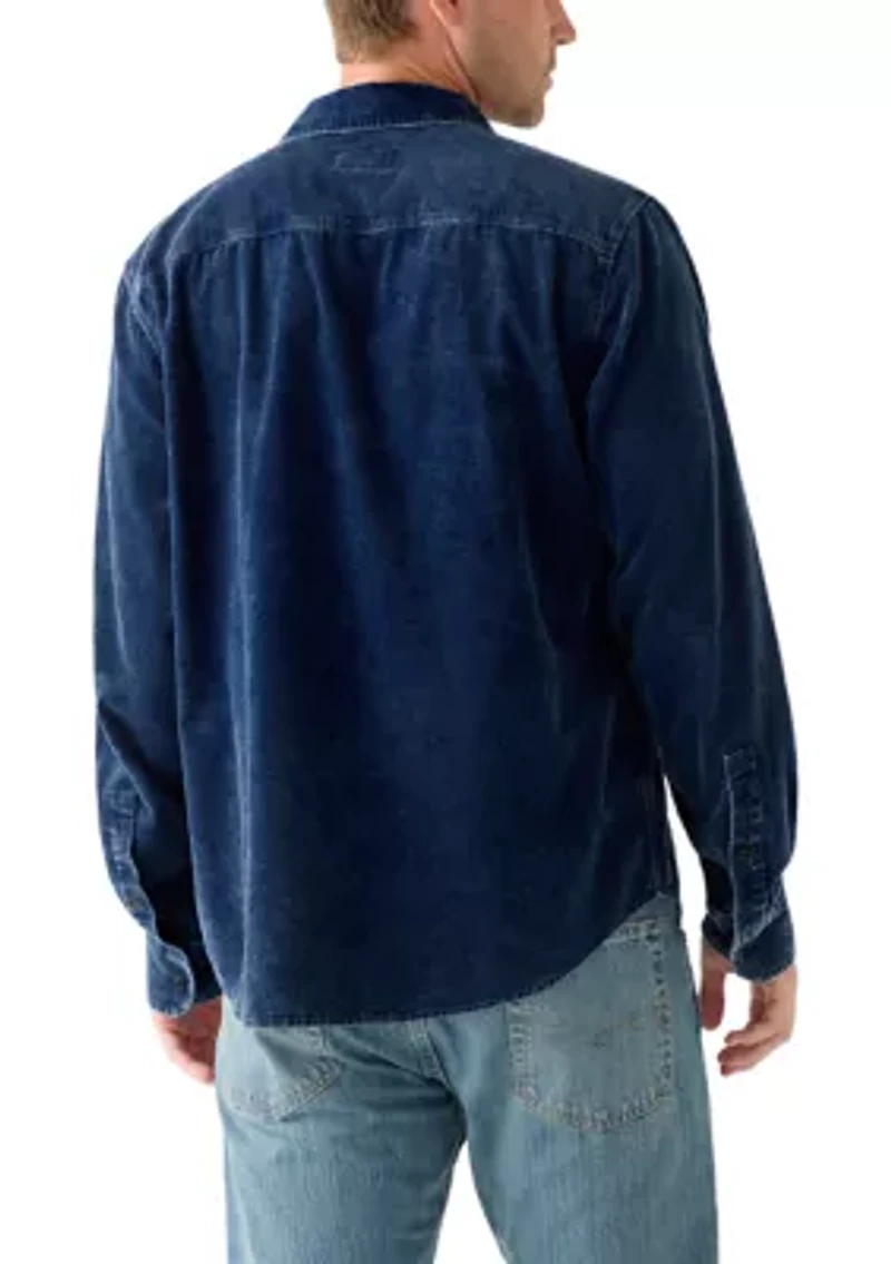 Indigo Corduroy Utility Shirt