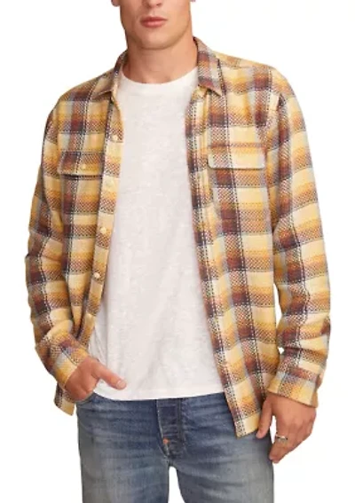 Long Sleeve Herringbone Utility Flannel Shirt