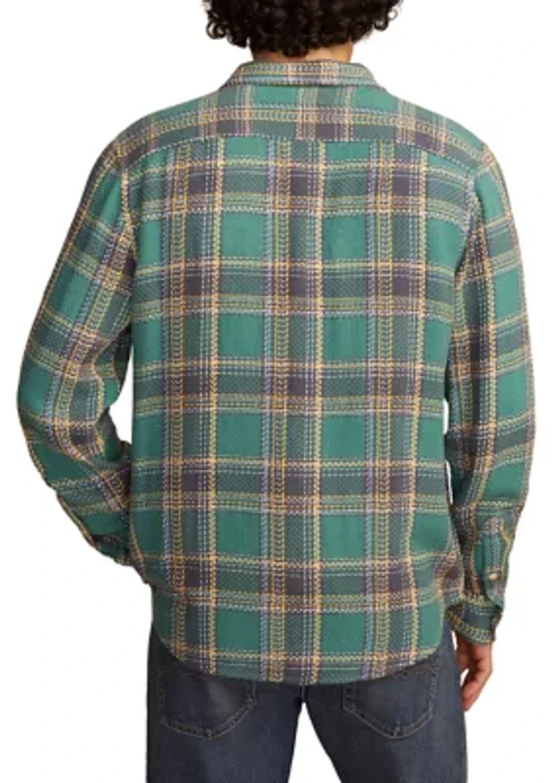 Long Sleeve Herringbone Utility Flannel Shirt