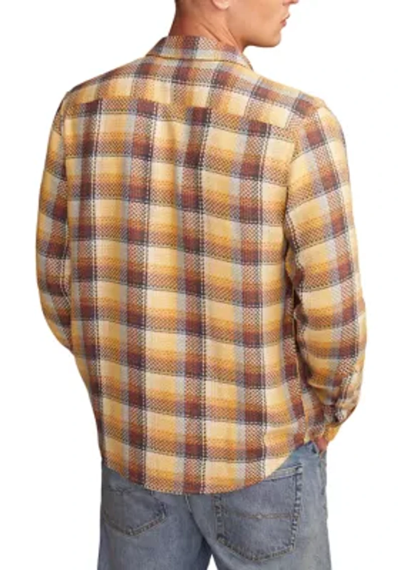Long Sleeve Herringbone Utility Flannel Shirt