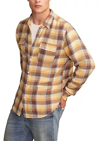 Long Sleeve Herringbone Utility Flannel Shirt