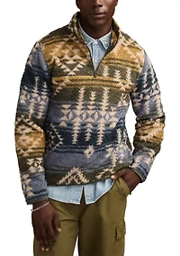 Men's Sherpa Printed 1/4 Zip Jacket