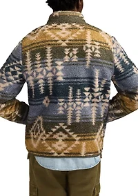 Men's Sherpa Printed 1/4 Zip Jacket