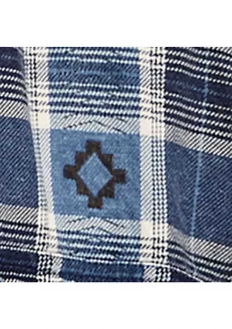 Men's Long Sleeve Dobby Indigo Western Shirt