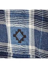 Men's Long Sleeve Dobby Indigo Western Shirt