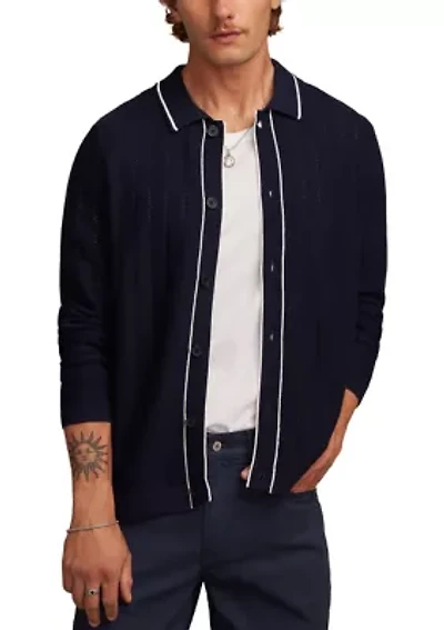 Women's Long Sleeve Button Down Sweater