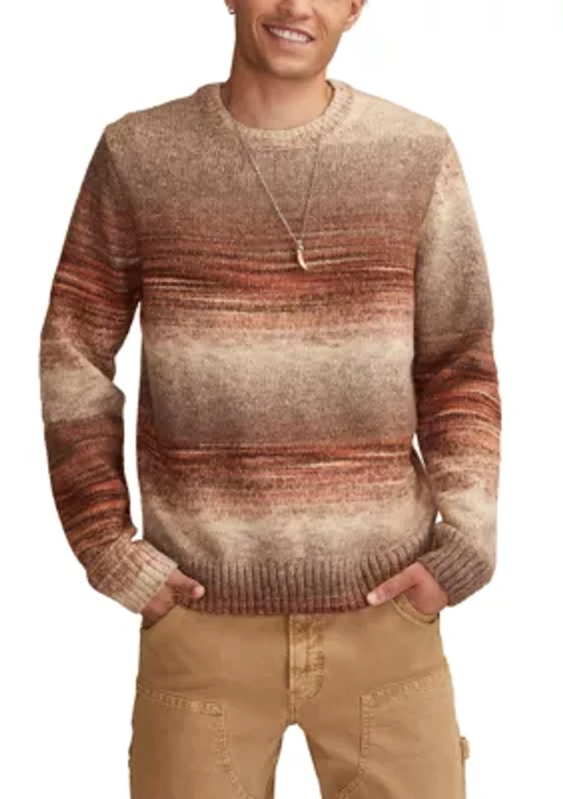Men's Space Dye Crew Neck Sweater