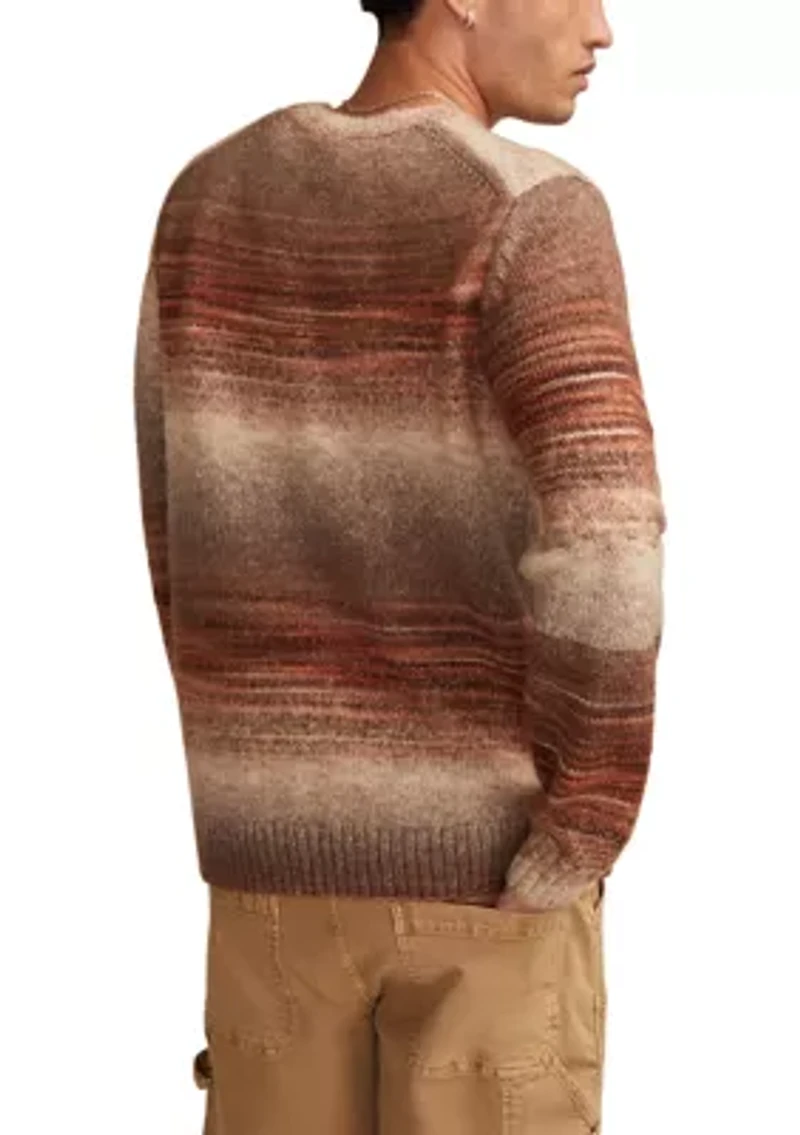 Men's Space Dye Crew Neck Sweater