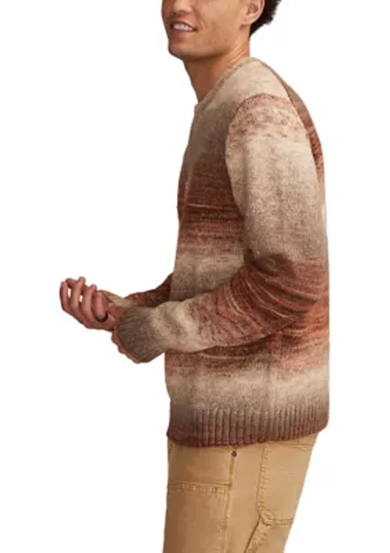 Men's Space Dye Crew Neck Sweater