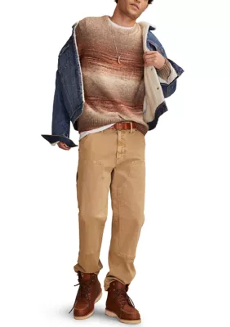 Men's Space Dye Crew Neck Sweater