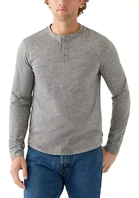 Men's Long Sleeve Heather Henley Shirt