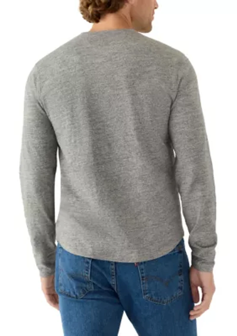 Men's Long Sleeve Heather Henley Shirt