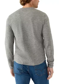 Men's Long Sleeve Heather Henley Shirt