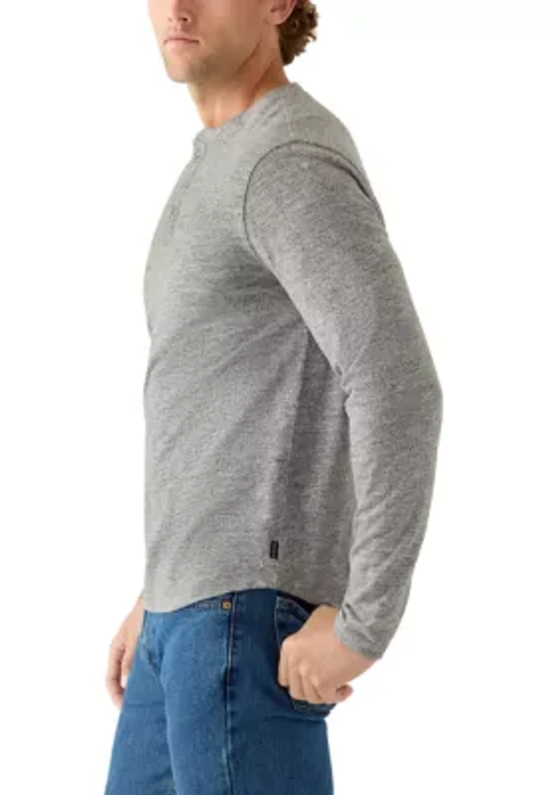 Men's Long Sleeve Heather Henley Shirt