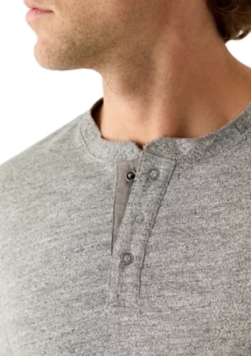 Men's Long Sleeve Heather Henley Shirt