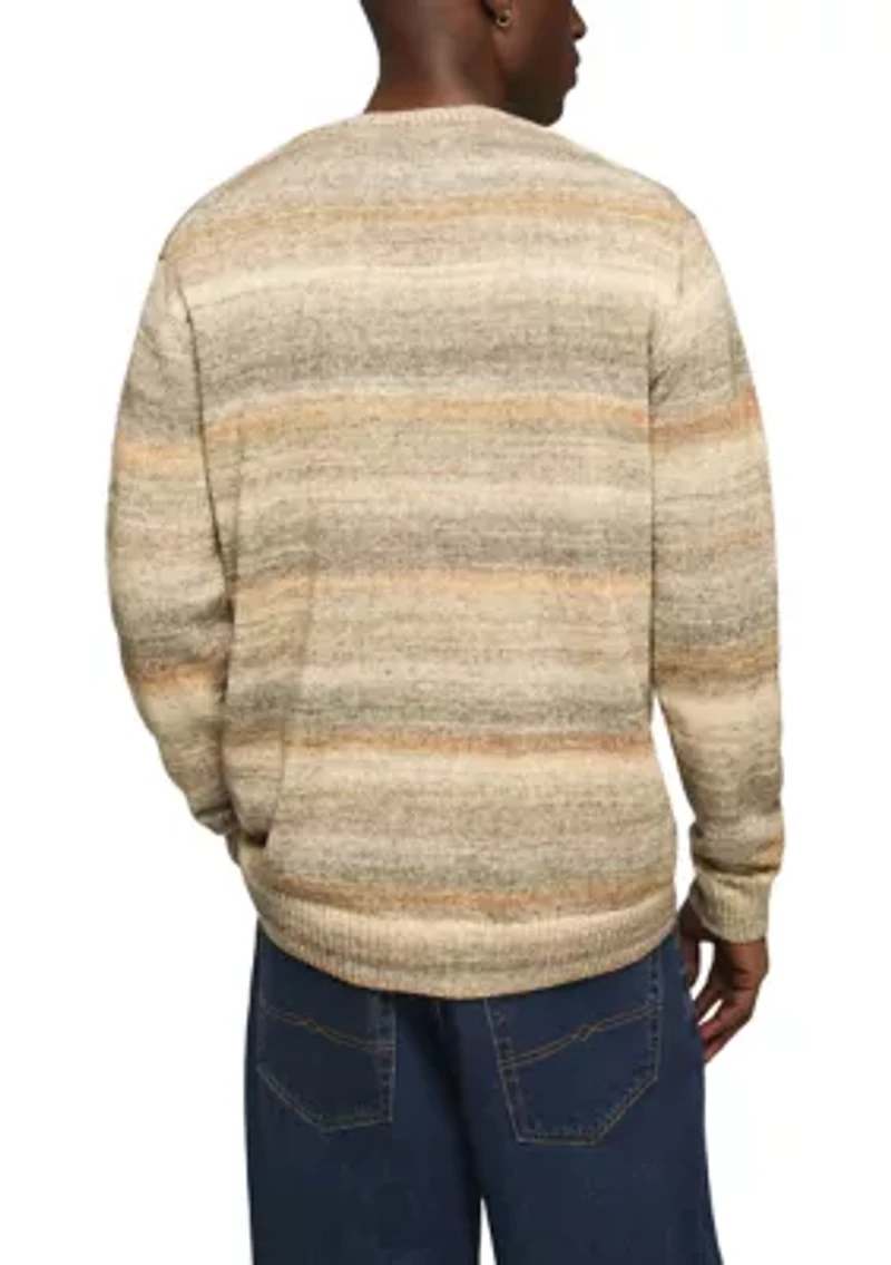 Men's Space Dye Crew Neck Sweater