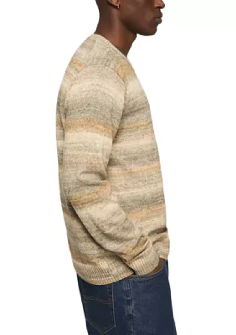 Men's Space Dye Crew Neck Sweater