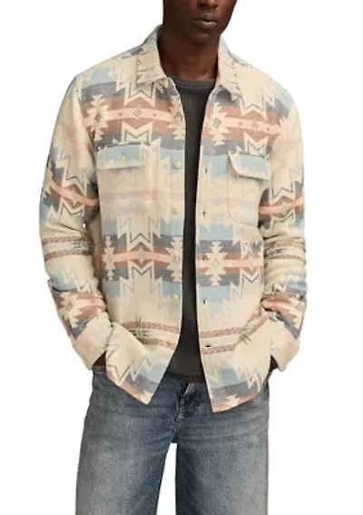 Men's Long Sleeve Jacquard Utility Shirt