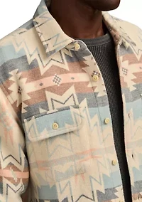 Men's Long Sleeve Jacquard Utility Shirt