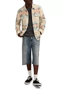 Men's Long Sleeve Jacquard Utility Shirt