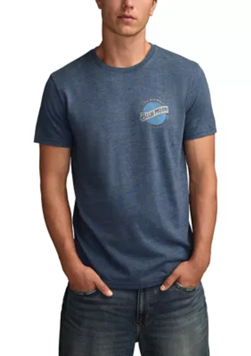 Men's Short Sleeve Blue Moon Label T-Shirt