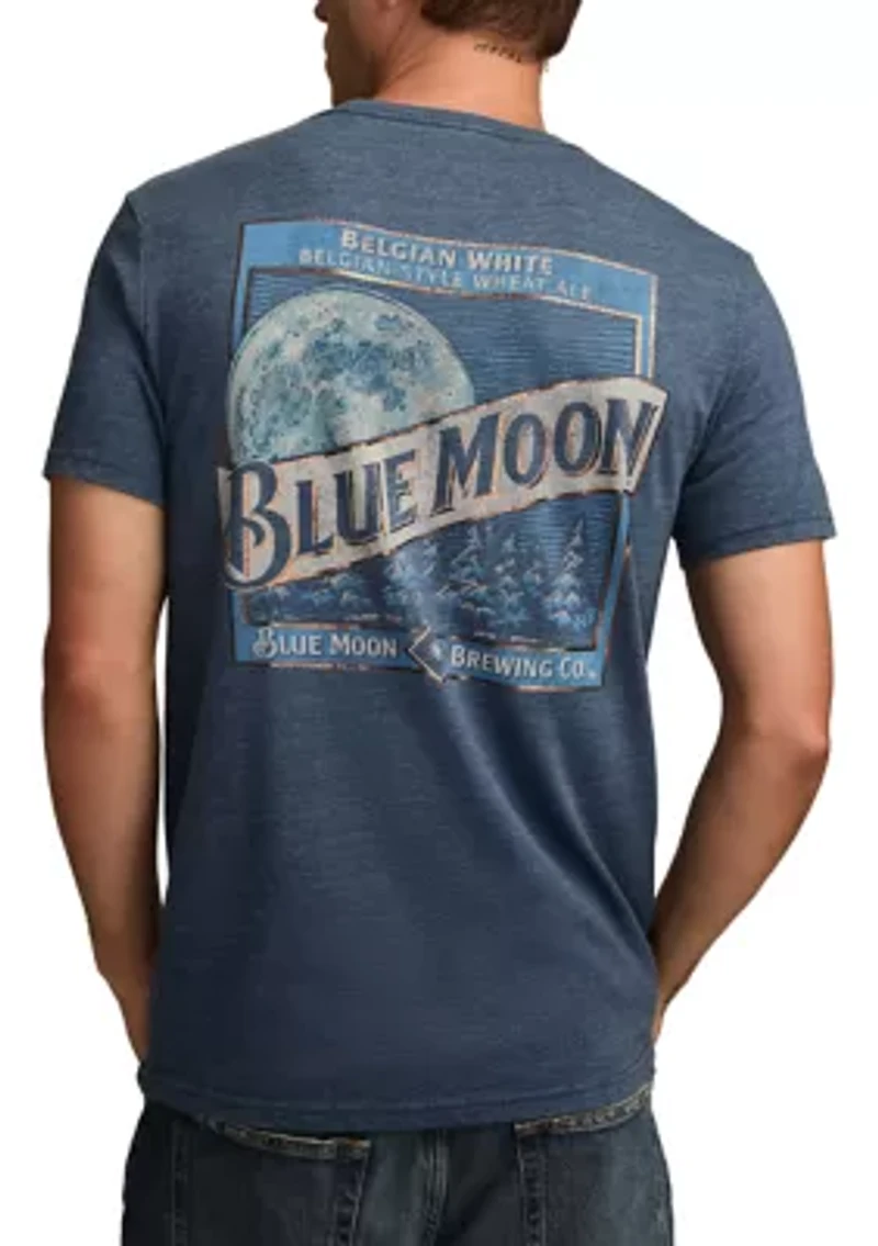 Men's Short Sleeve Blue Moon Label T-Shirt