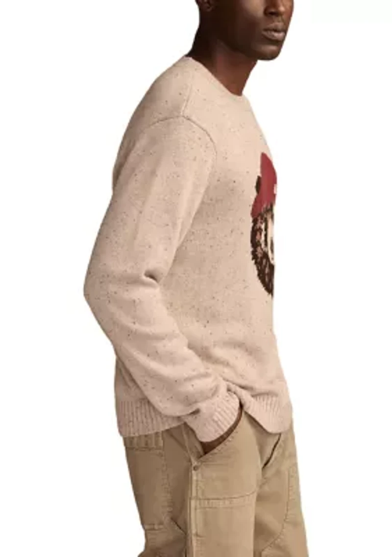 Men's Bear Graphic Crew Sweater