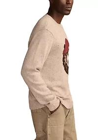 Men's Bear Graphic Crew Sweater