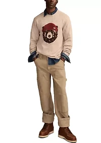 Men's Bear Graphic Crew Sweater